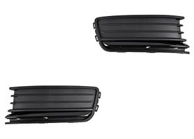Par De Rejillas De Defensa Delanteras Negra S/Hoyo P/Faro C/Mold