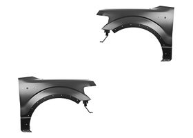 Par De Salpicaderas Delanteras Con Hoyo Para Moldura