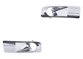 Par De Rejillas De Defensa Delanteras Bisel Crom C/Hoyo P/Faro Niebla