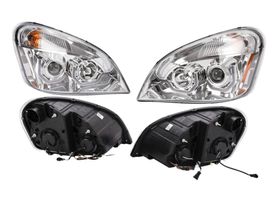 Juego De Faros Con Lupa Con Leds Fondo Cromado