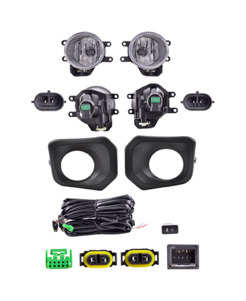 Juego De Faros Para Niebla Con Rejilla Negra Con Cables