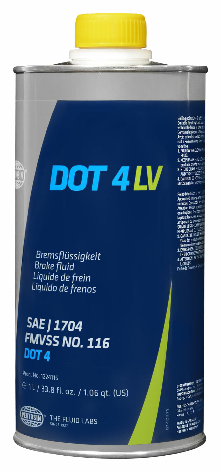 Líquido De Frenos Dot 4 LV 1 Litro
