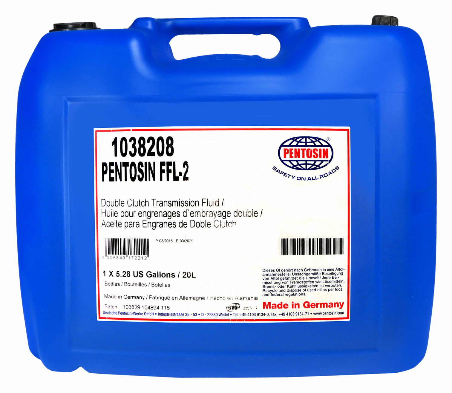 Aceite De Transmision Doble Embrague FFL-2 20 Litros