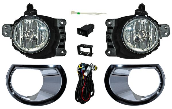 Juego De Faros Para Niebla Con Parrilla Cromada