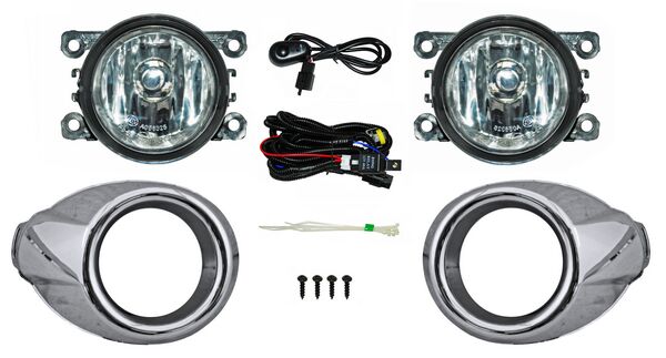 Juego De Faros Para Niebla Con Parrilla Cromada