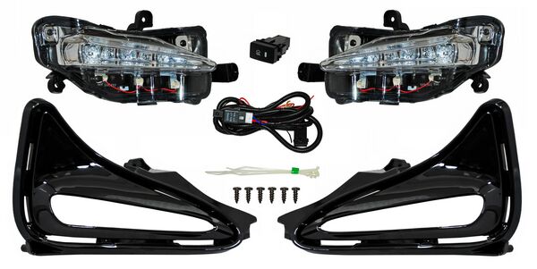 Juego De Faros Para Niebla Con Parrilla