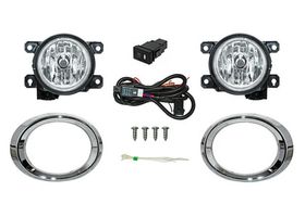 Juego De Faros Para Niebla Con Moldura Cromada