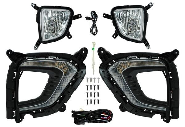 Juego De Faros Para Niebla Con Leds Con Parrilla