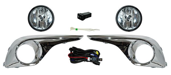 Juego De Faros Para Niebla Con Parrilla Cromada