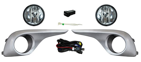 Juego De Faros Para Niebla Con Parrilla Plata
