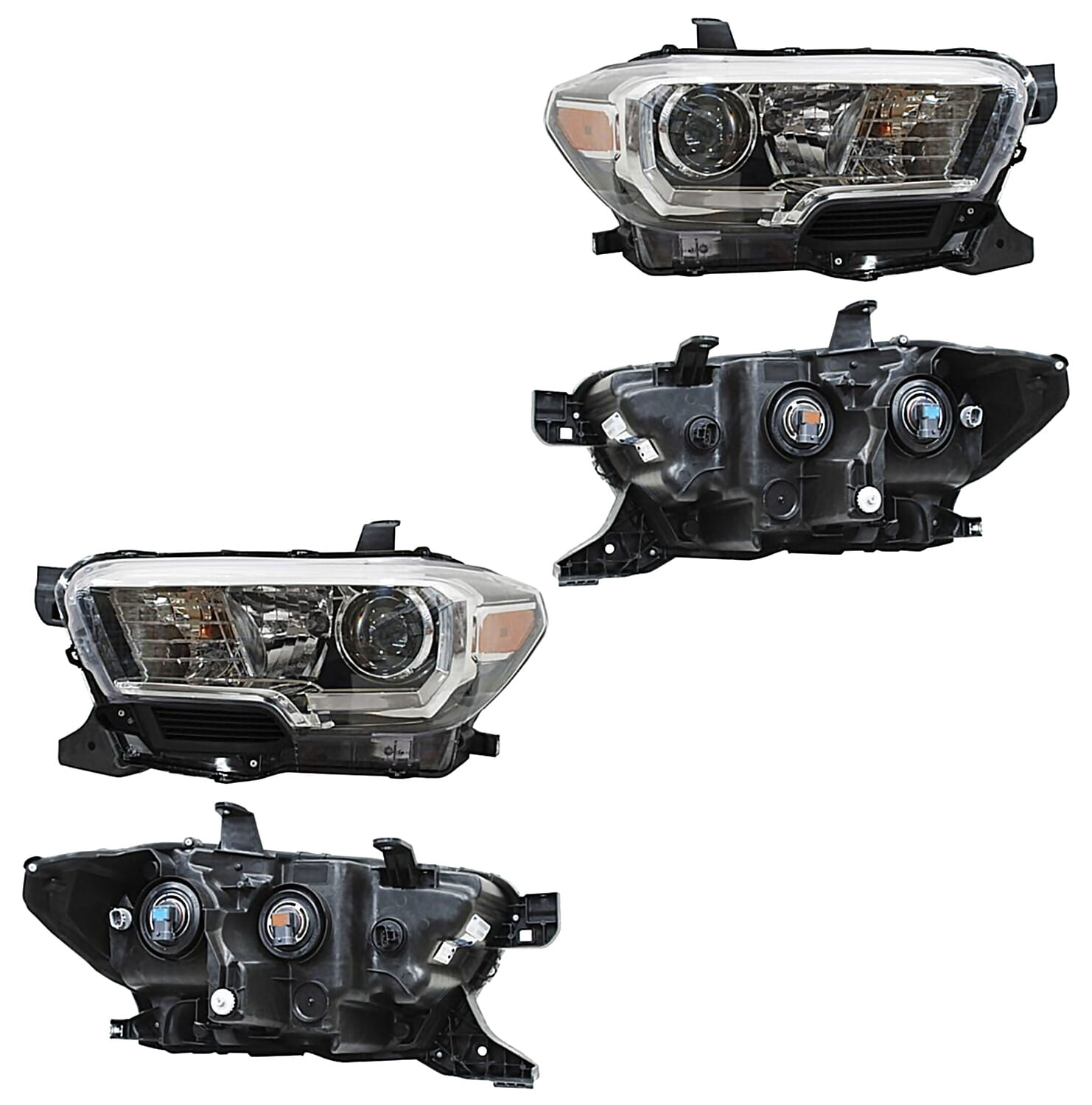 Par De Faros Fondo Negro
