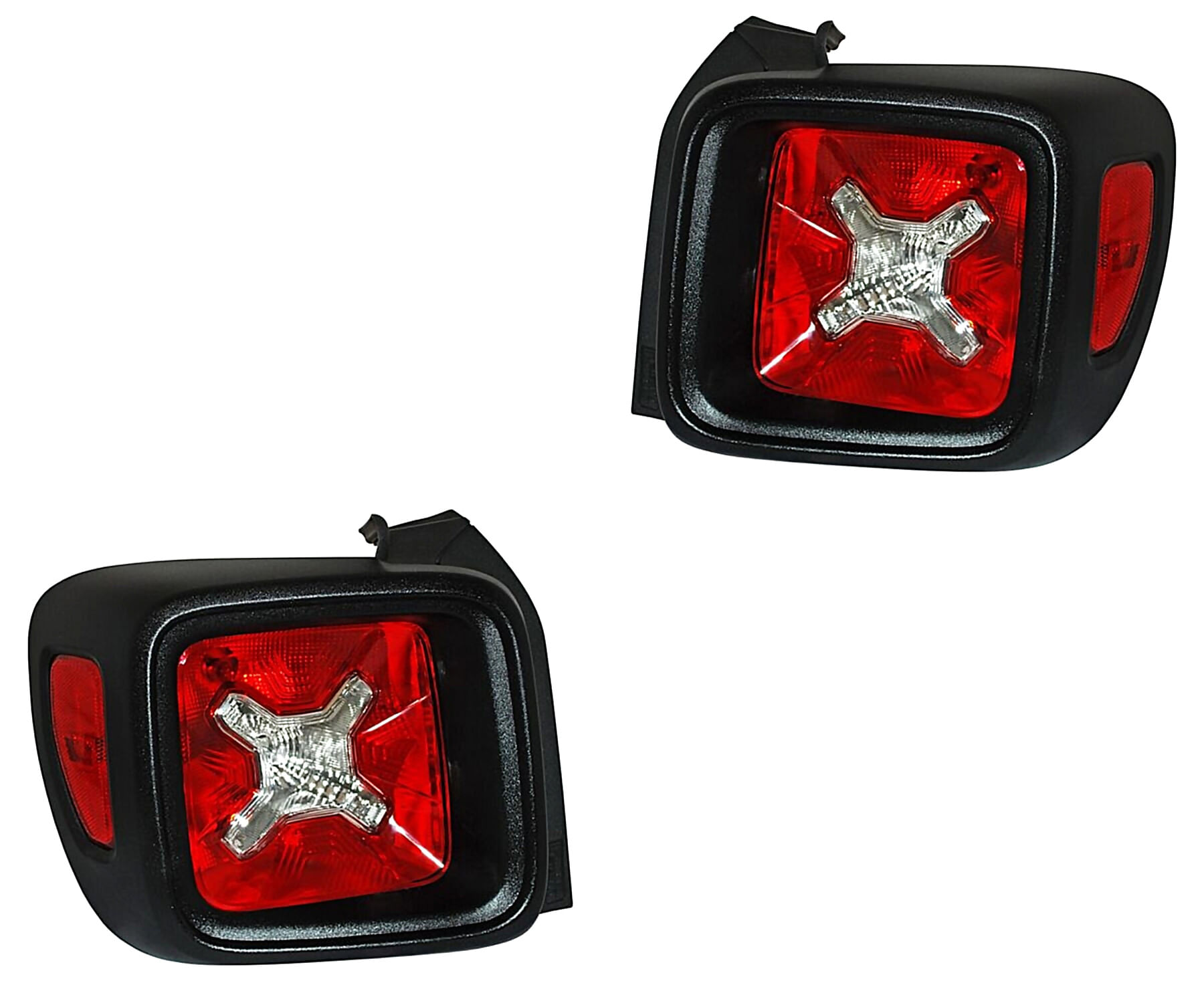 Par De Calaveras Con Bisel Negro Leds
