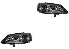 Par De Faros Fondo Negro Sin Motor Nivelador