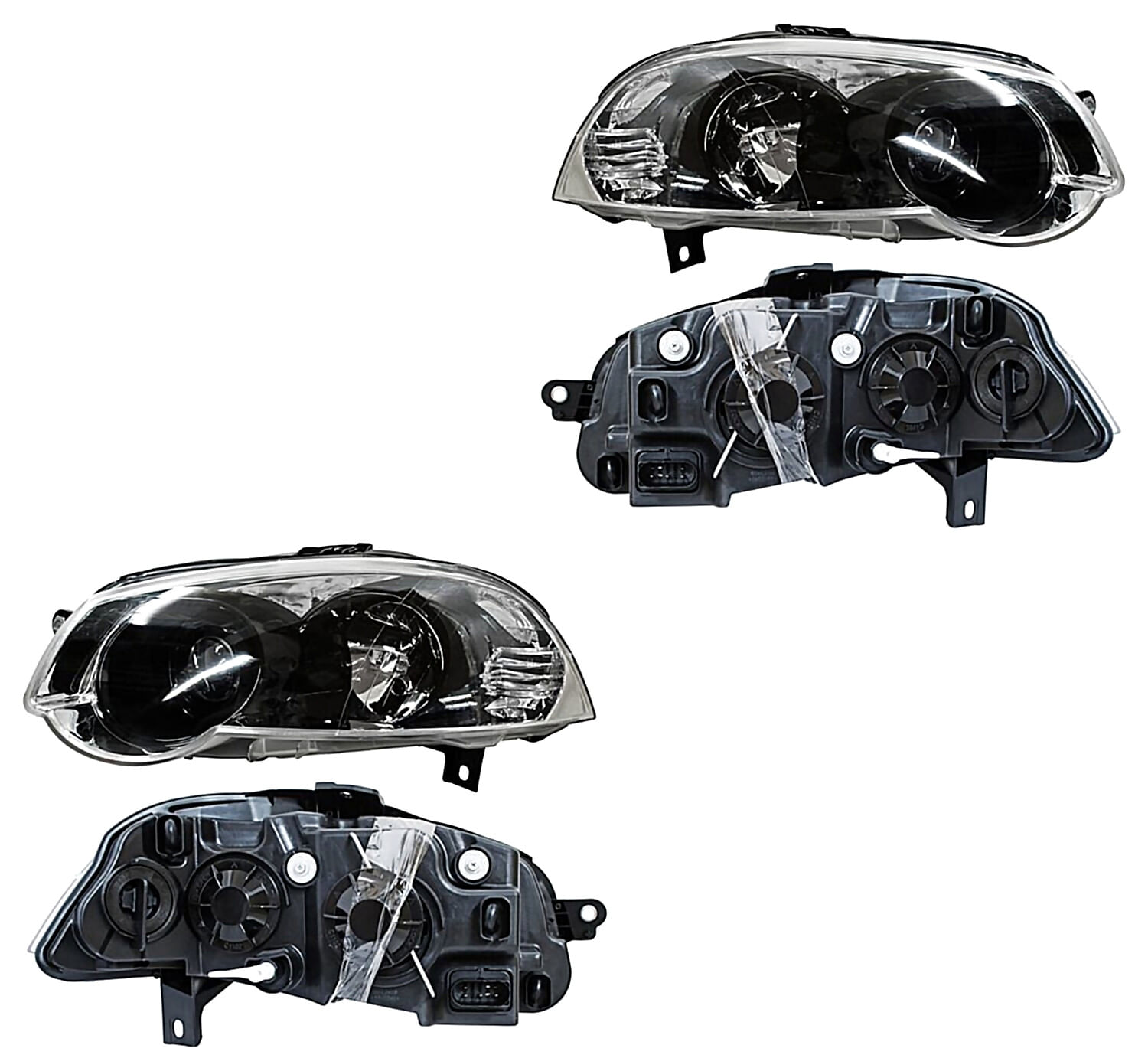 Par De Faros Con Aros Negros