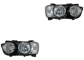Par De Faros Con Aros Cromados Sin Reflejante
