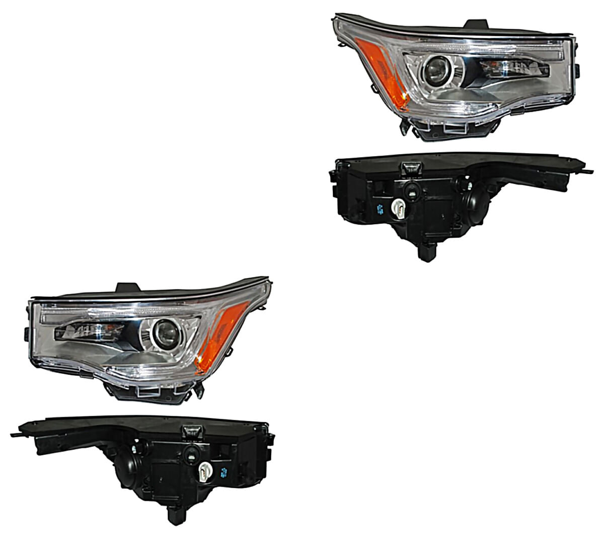 Par De Faros Fondo Cromado