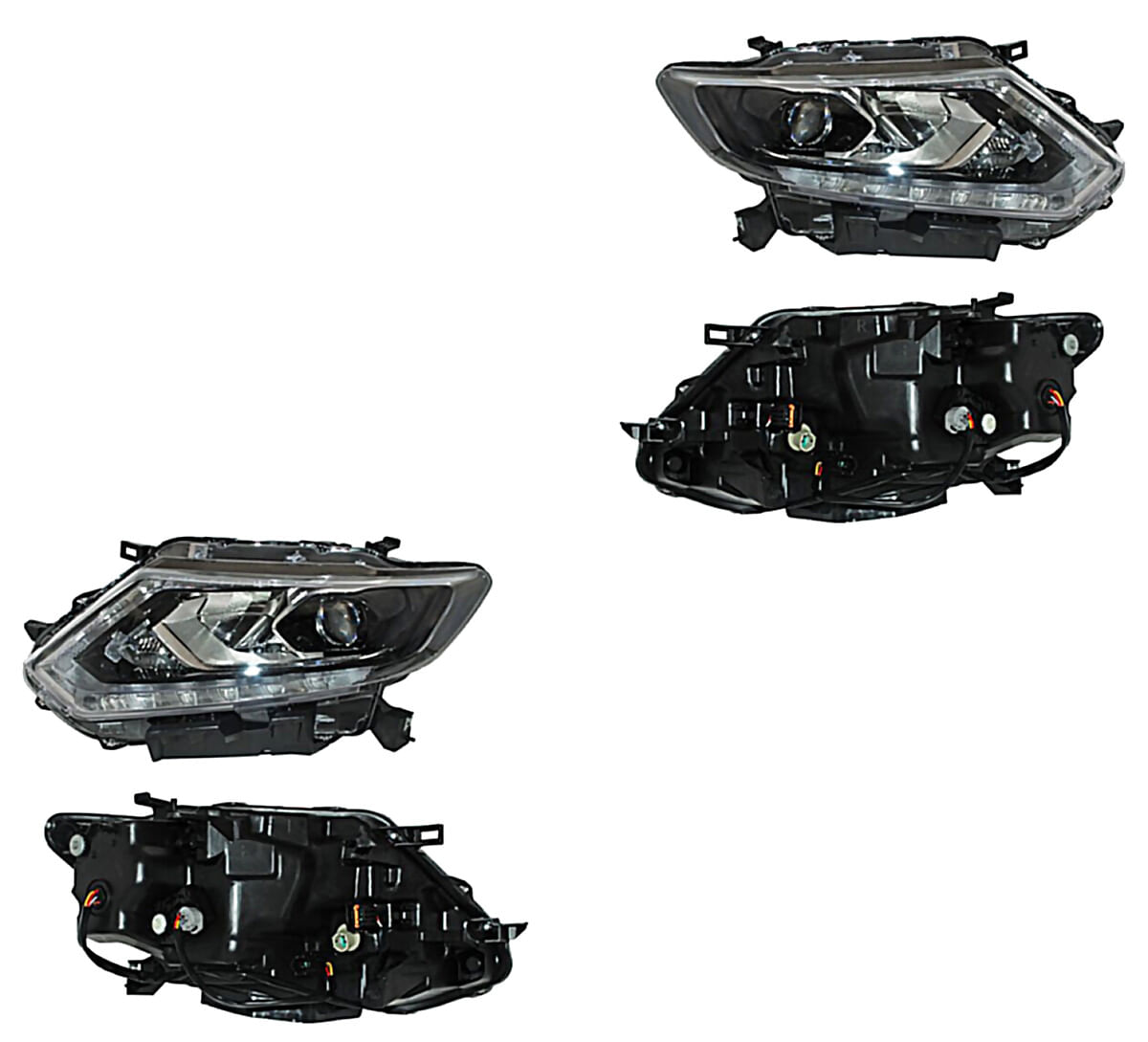 Par De Faros Con Leds Con Lupa Con Motor