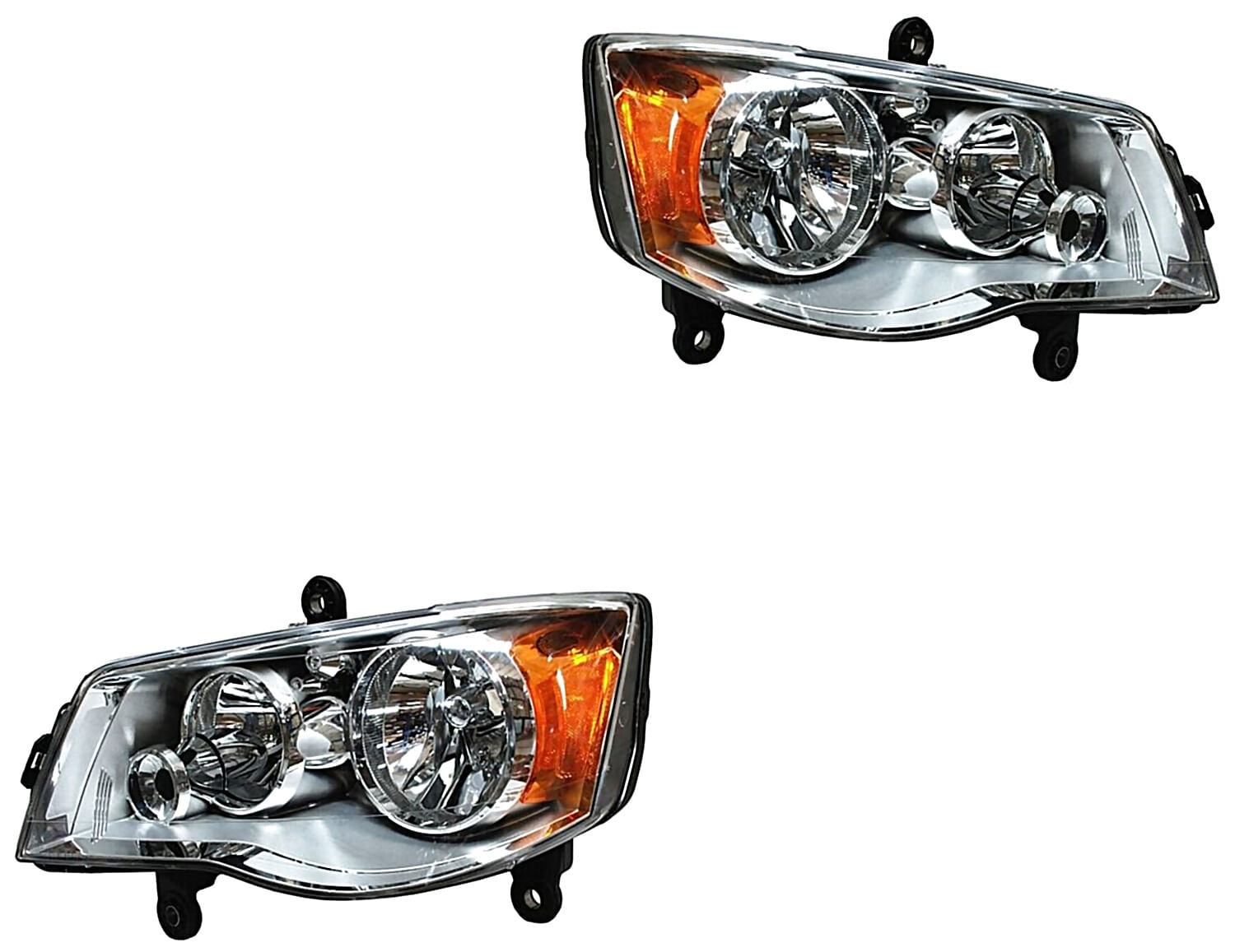 Par De Faros Fondo Cromado