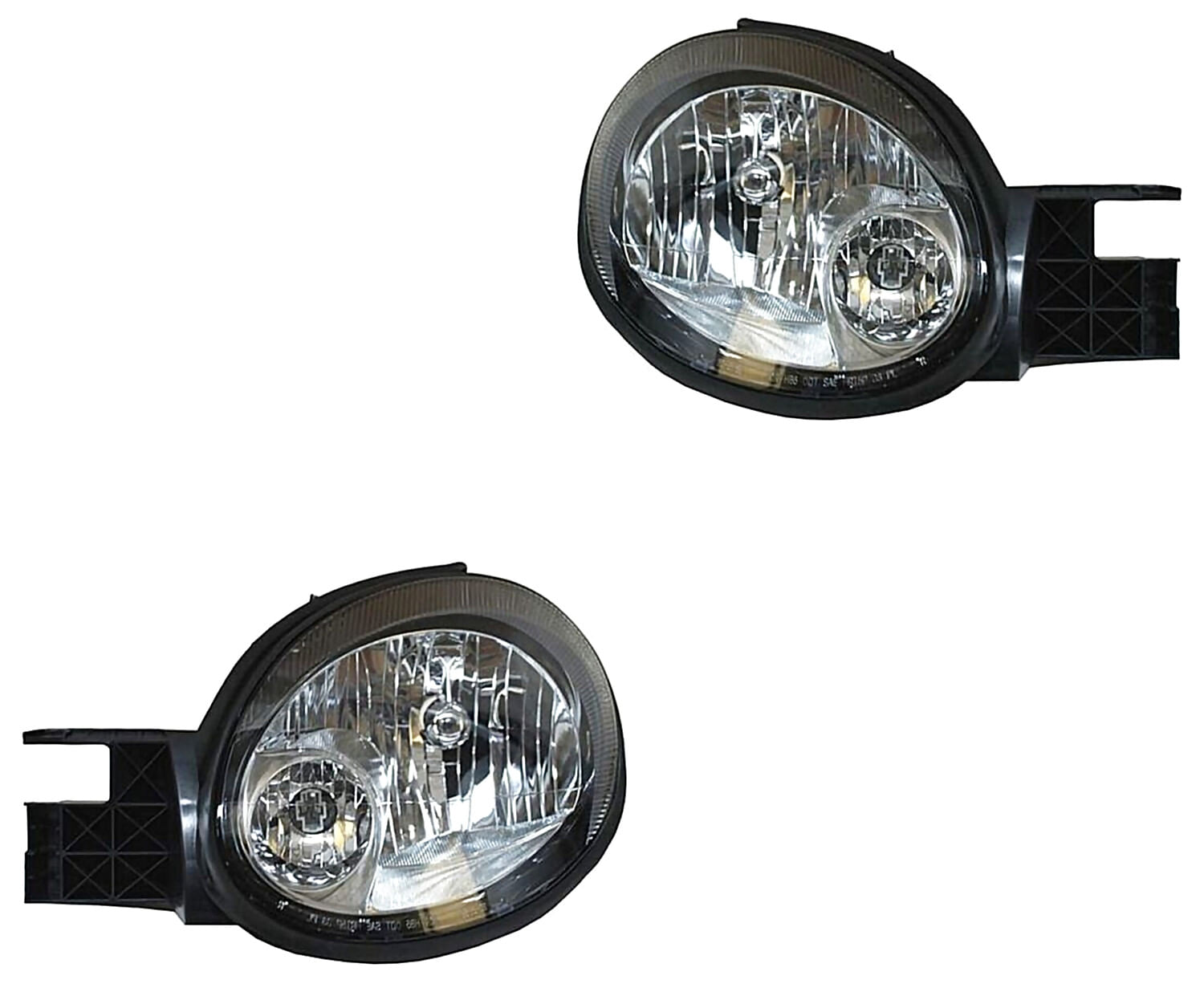 Par De Faros Fondo Negro
