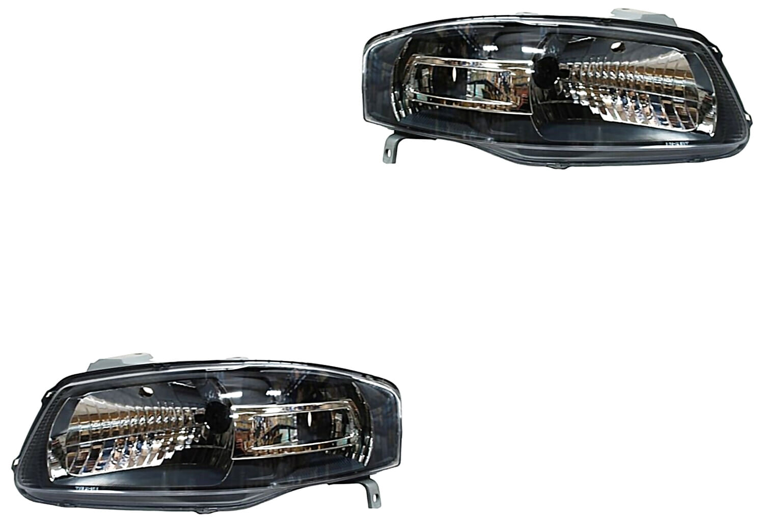 Par De Faros Fondo Negro