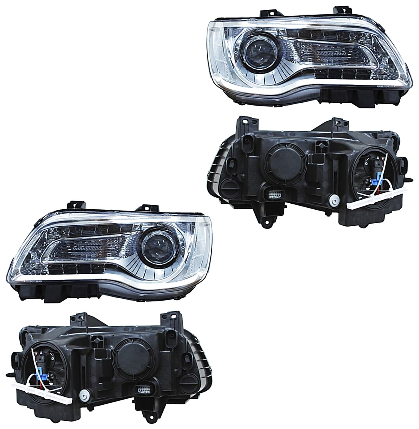 Par De Faros Fondo Cromado