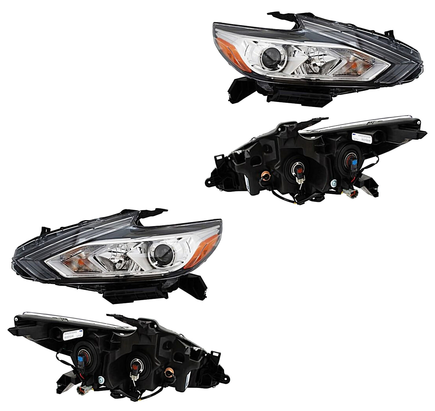 Par De Faros Fondo Cromado