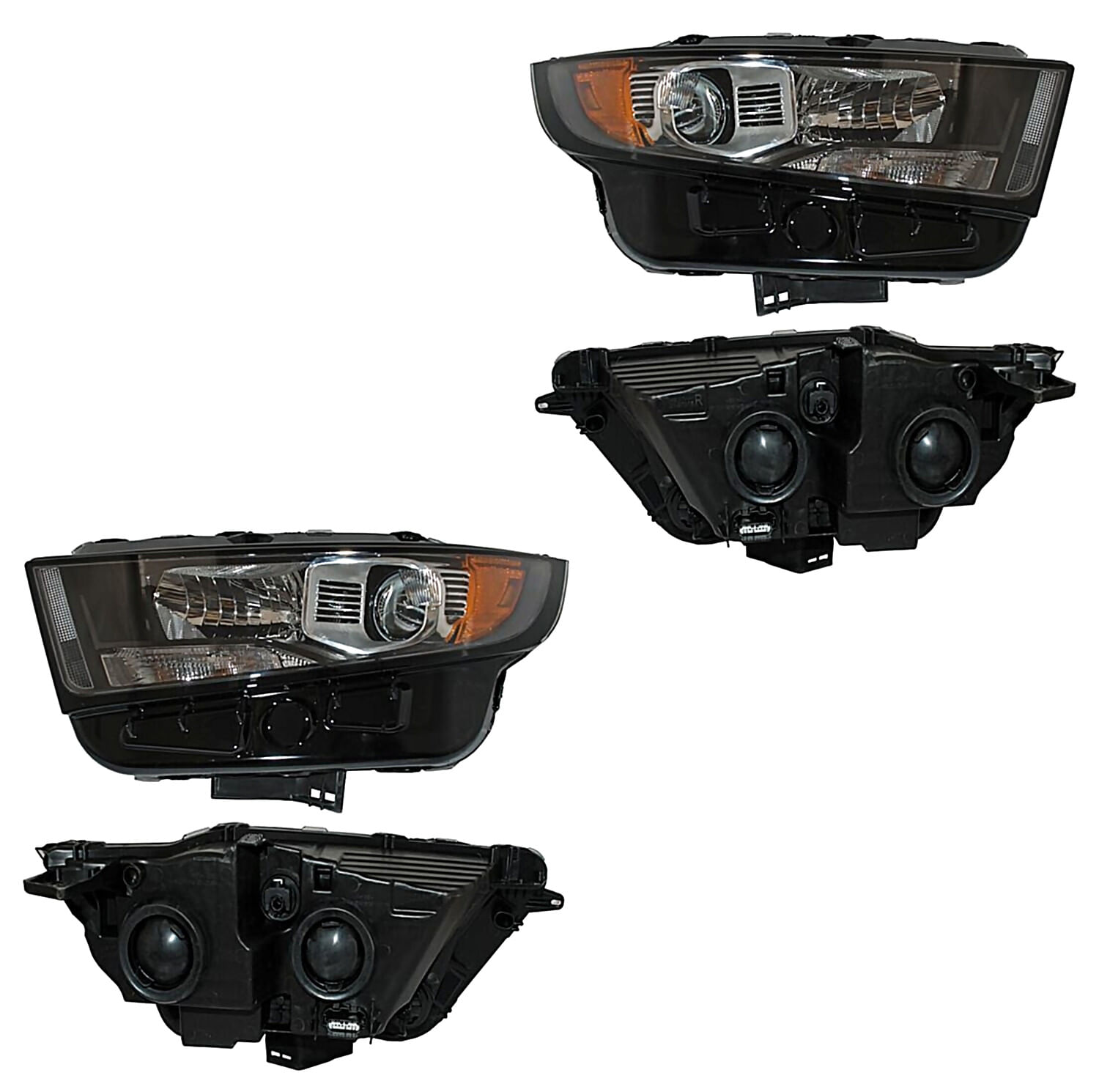 Par De Faros Fondo Negro