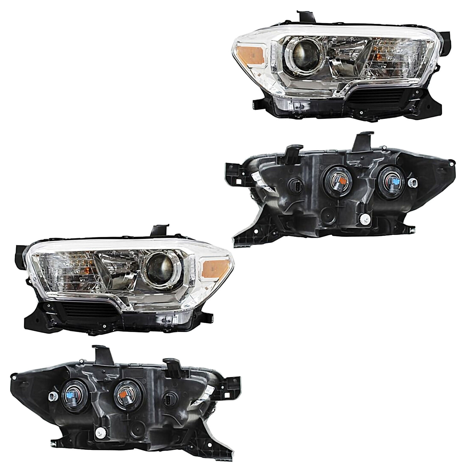 Par De Faros Fondo Cromado