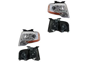 Par De Faros Fondo Cromado Con Lupa