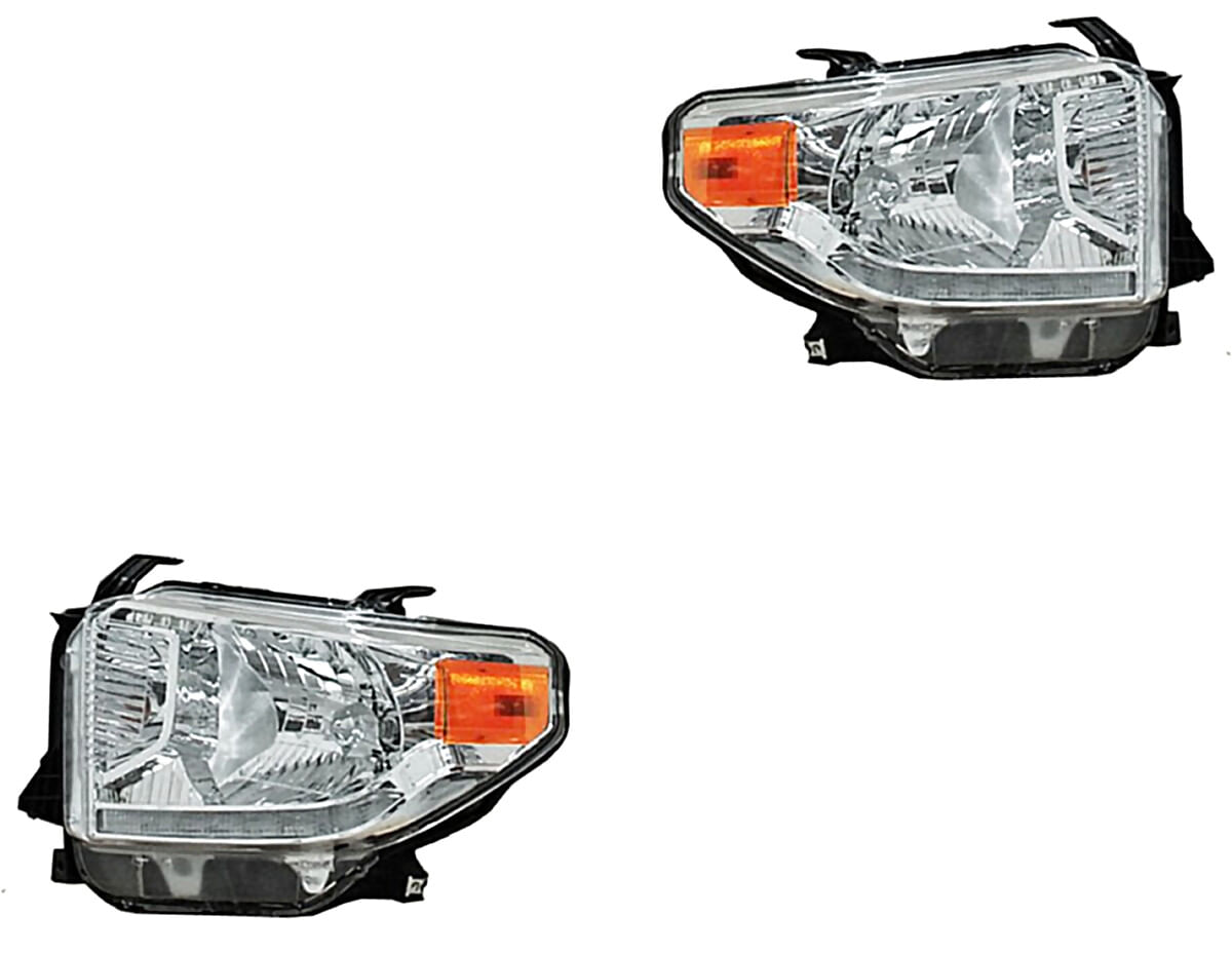 Par De Faros Fondo Cromado Con Leds Con Motor