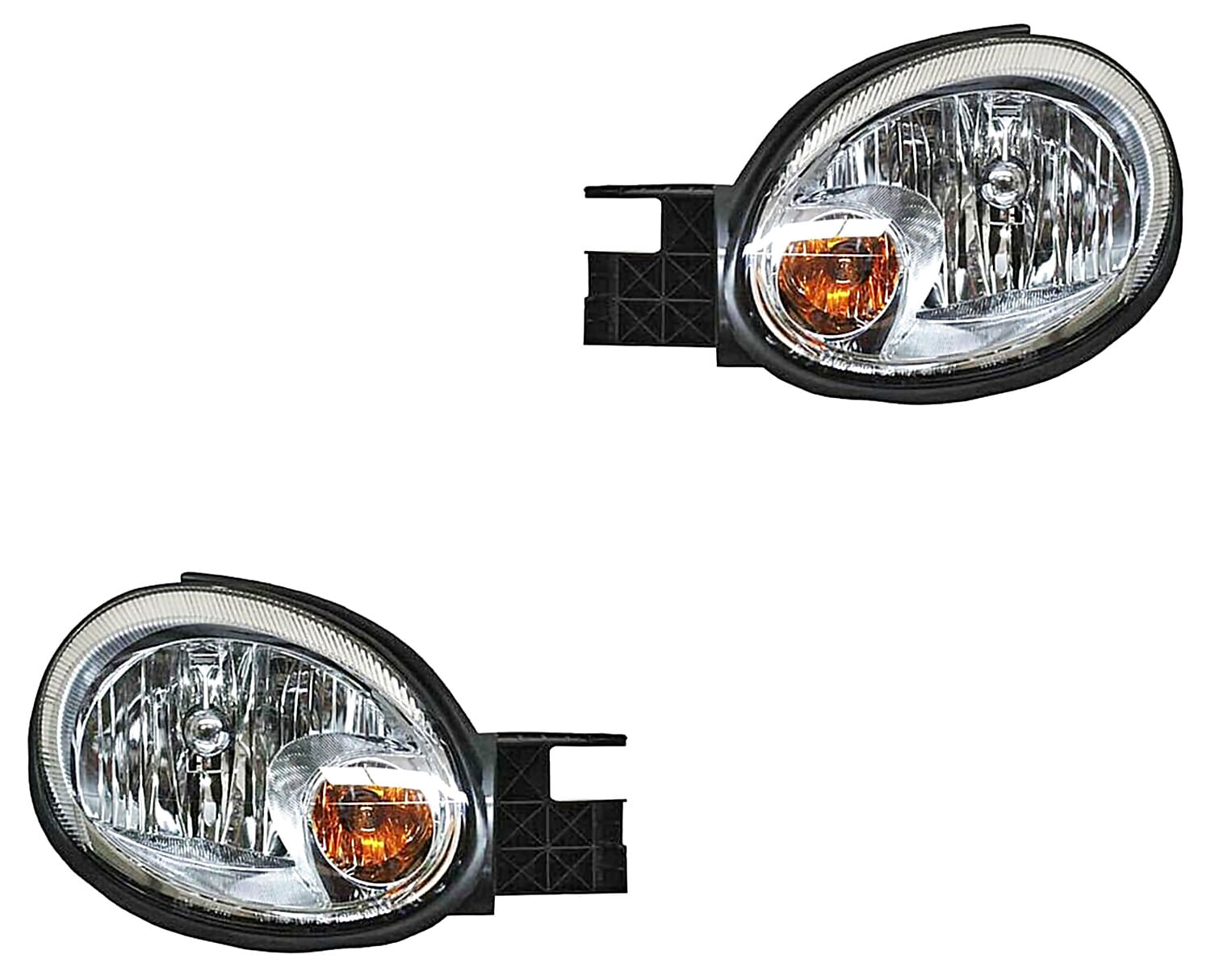 Par De Faros Fondo Cromado