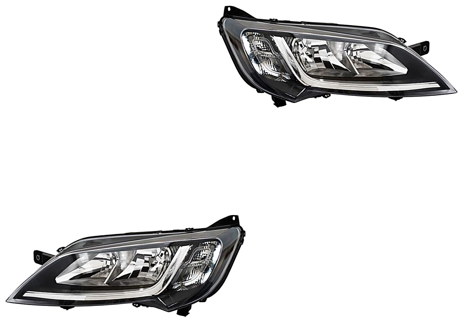 Par De Faros Fondo Negro