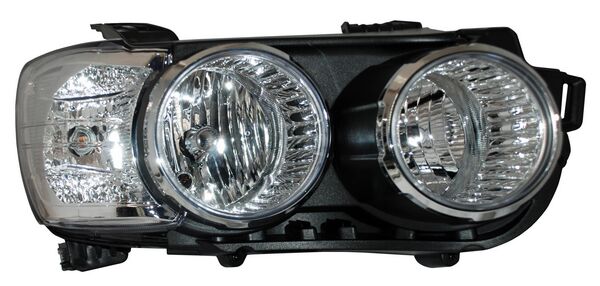Faro Con Aros Cromados Sin Reflejante Lado Pasajero