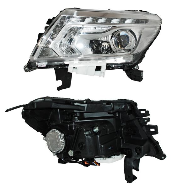 Faro Fondo Cromado Con Leds Lado Conductor
