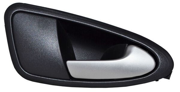 Manija Puerta Interior Delantera Negro/Plata Sin Hoyo Para Control Espejo Lado Pasajero
