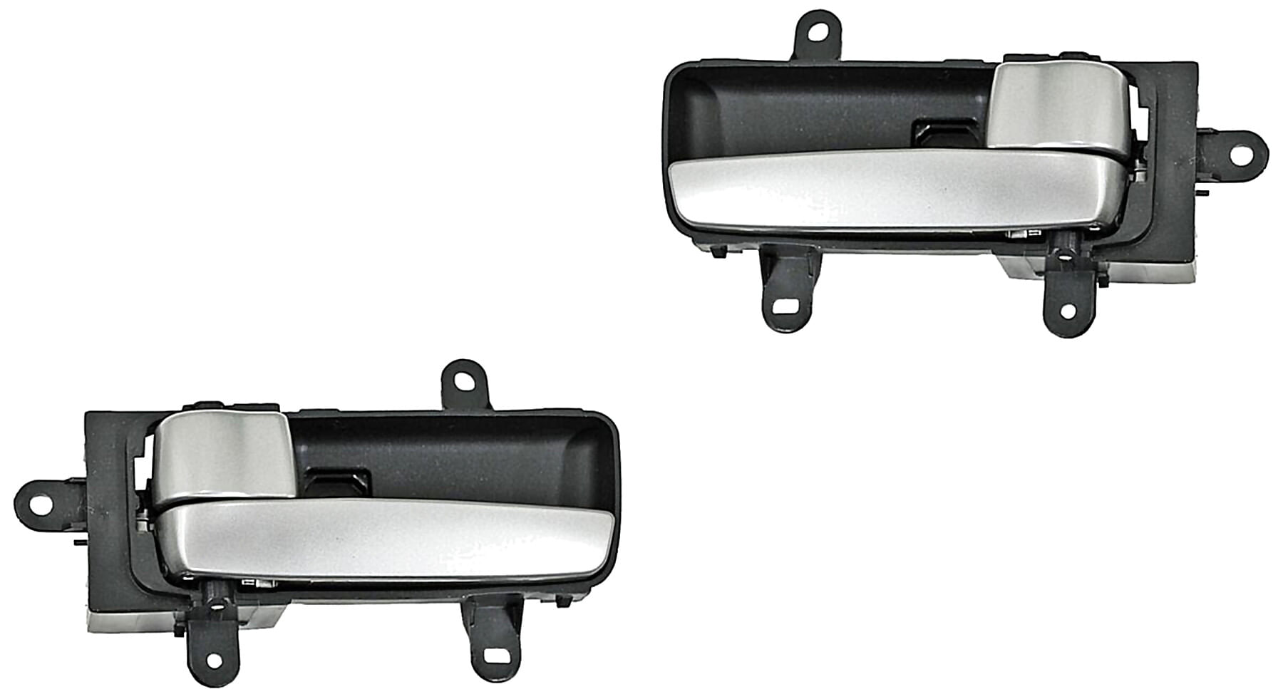 Par De Manijas Puerta Interior Delanteras O Traseras Negro/Plata