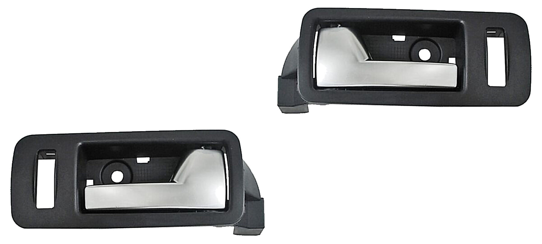 Par De Manijas Puerta Interior Delanteras Negro/Plata