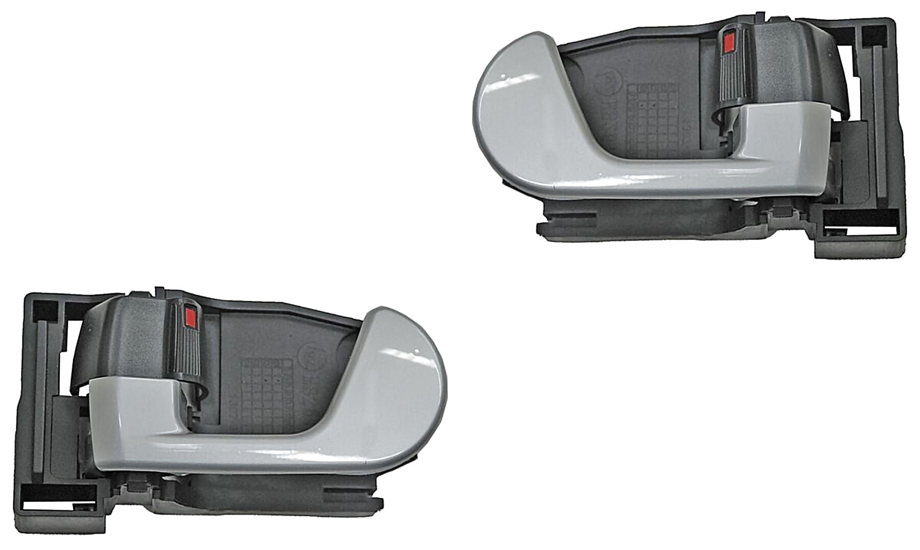Par De Manijas Puerta Interior Delanteras O Traseras Negro/Plata