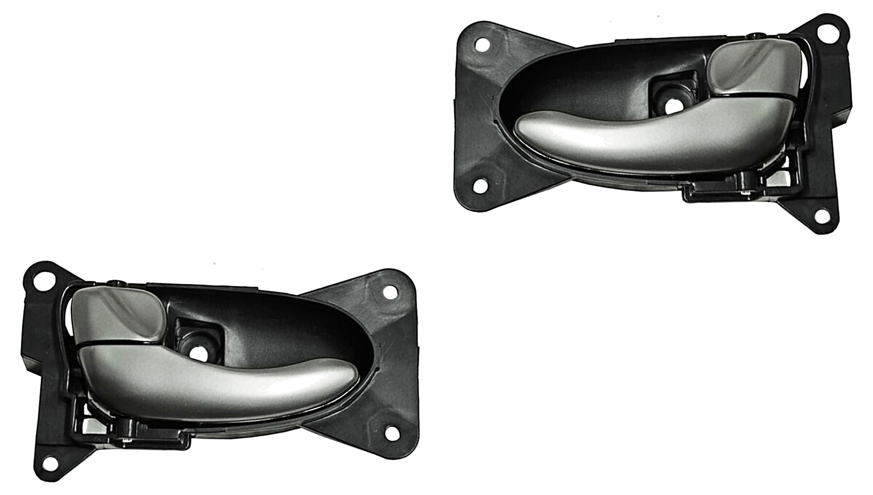 Par De Manijas Puerta Interior Delanteras O Traseras Negro/Plata