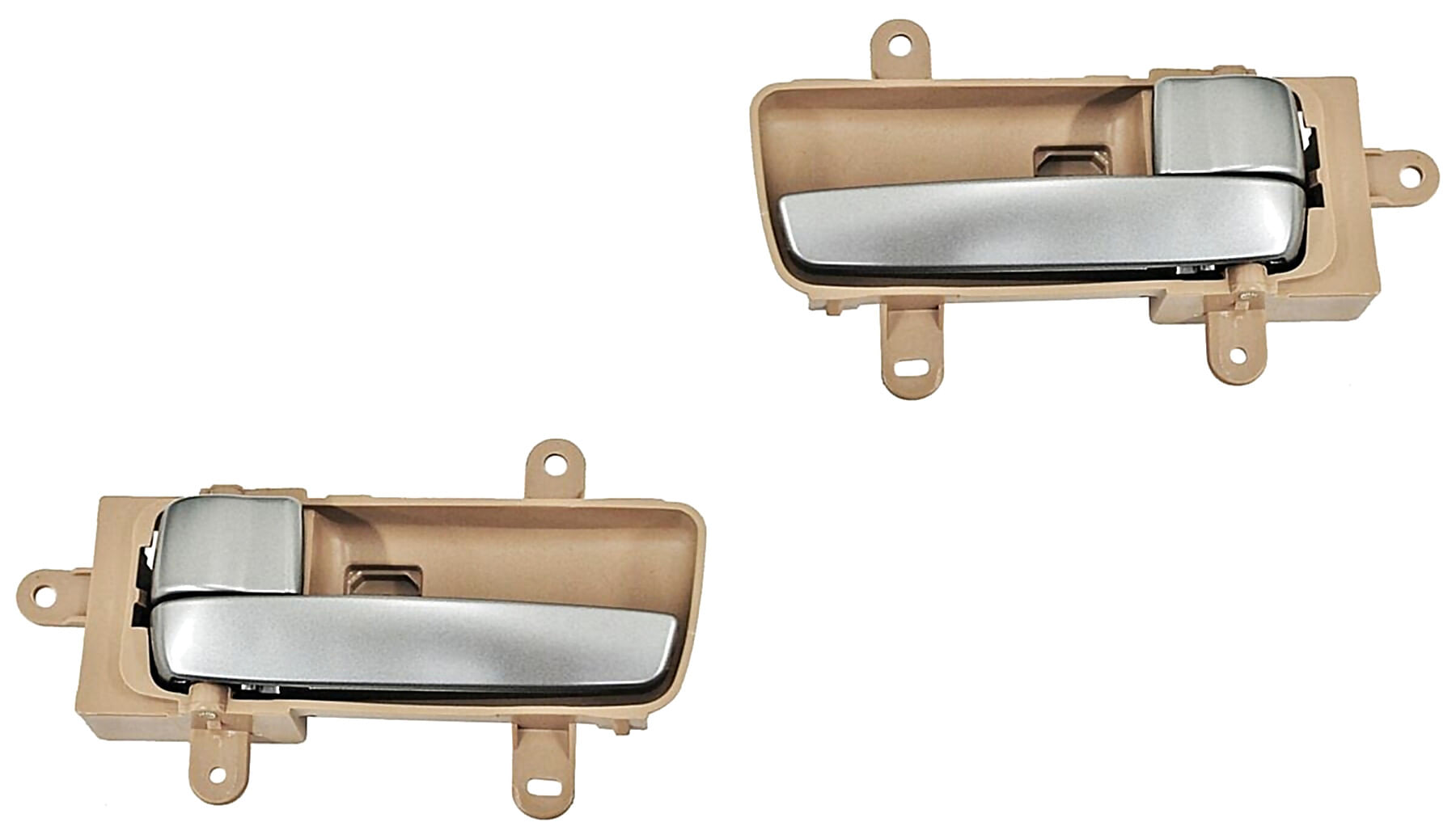 Par De Manijas Puerta Interior Delanteras O Traseras Beige/Plata