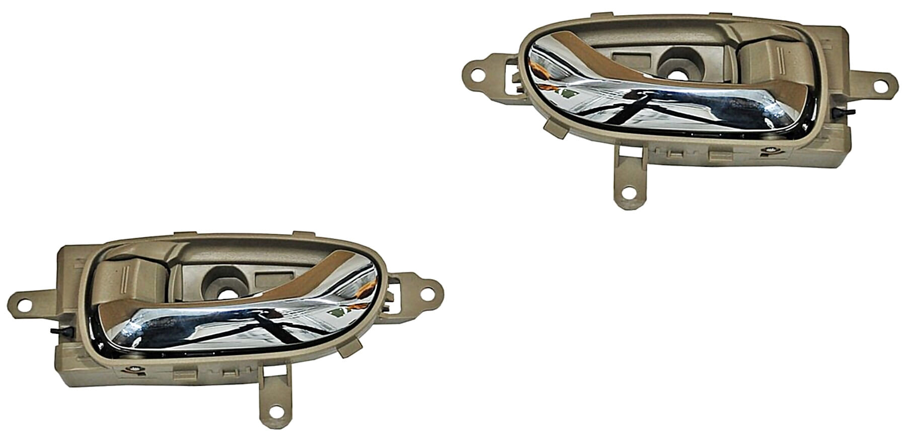 Par De Manijas Puerta Interior Delanteras O Traseras Beige/Cromo