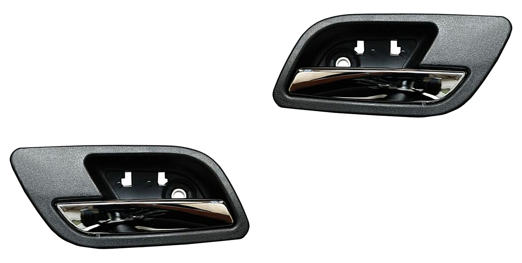 Par De Manijas Puerta Interior Traseras Negro/Cromo