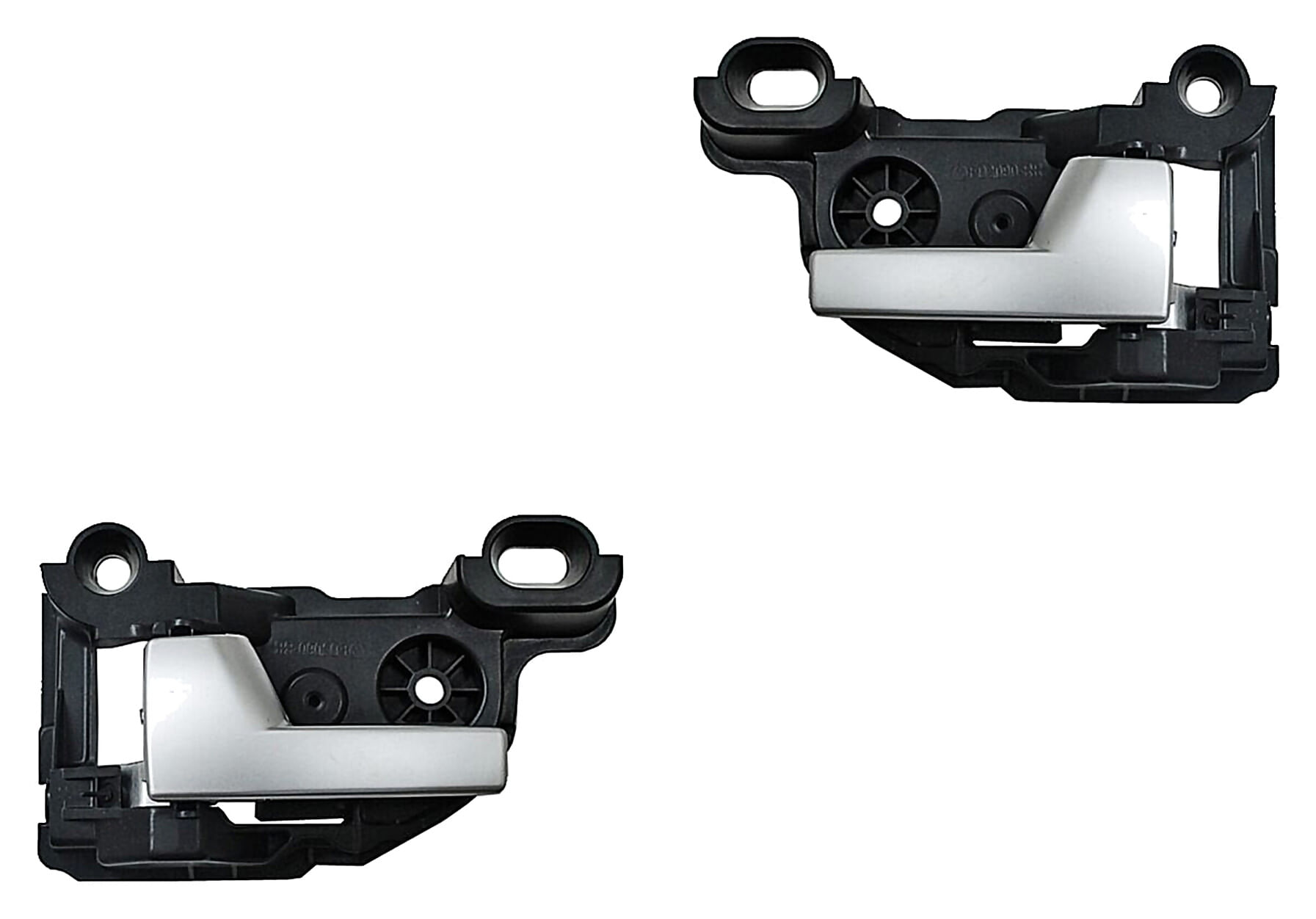 Par De Manijas Puerta Interior Traseras Negro/Plata
