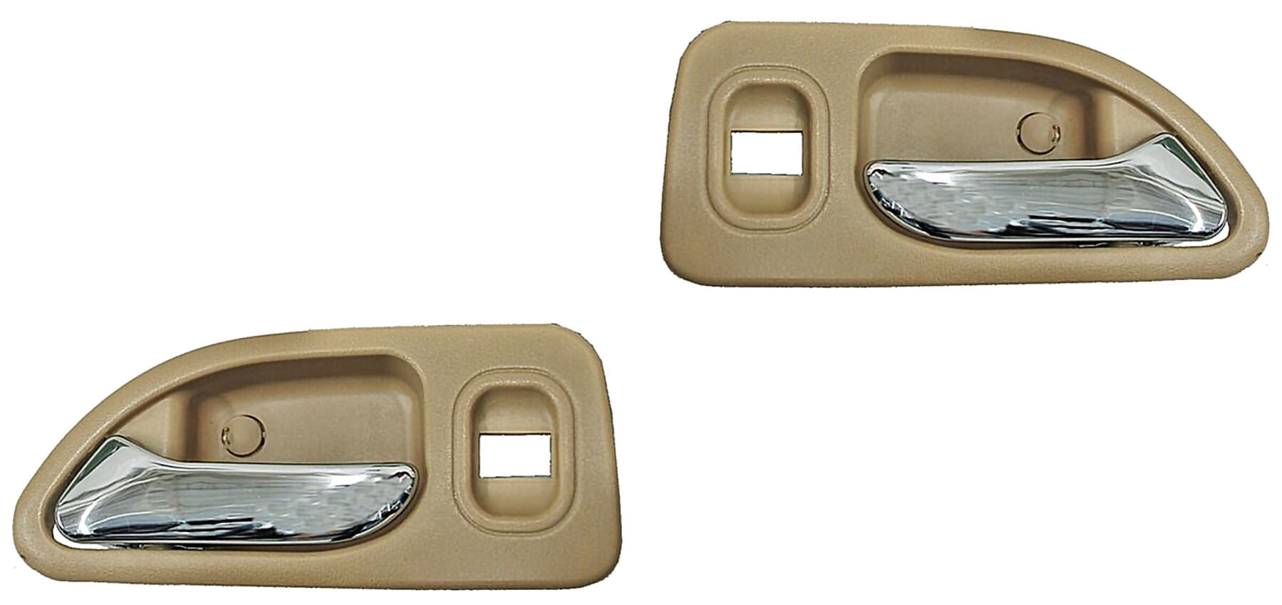 Par De Manijas Puerta Interior Traseras Beige/Cromo