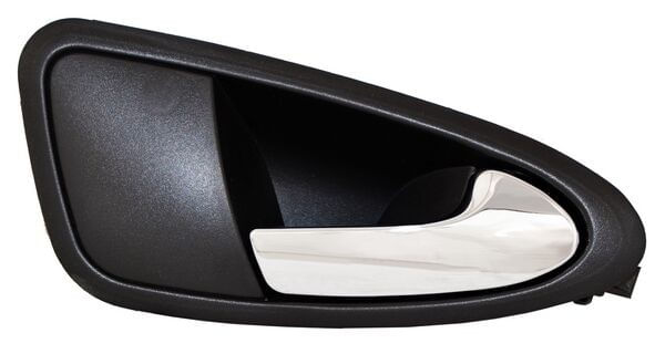 Manija Puerta Interior Delantera Negro/Cromo Sin Hoyo Para Control Espejo Lado Pasajero