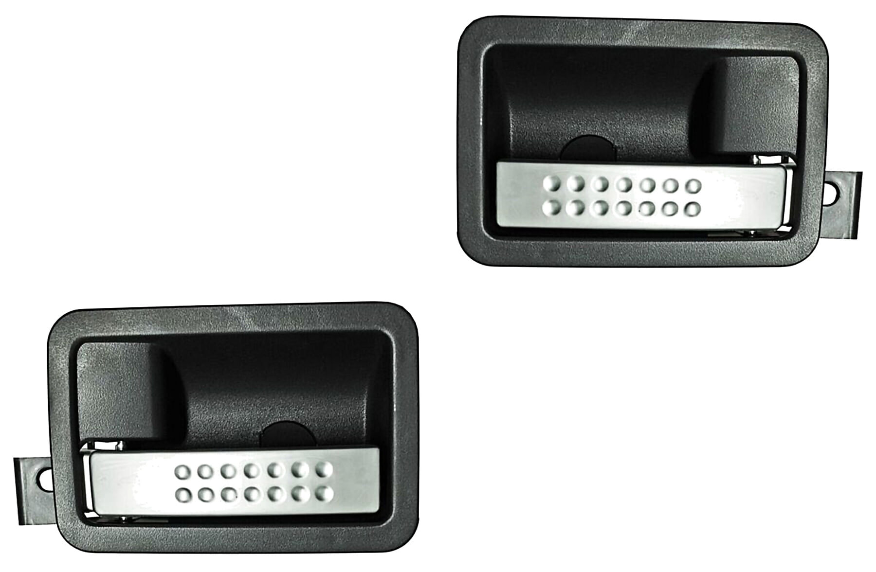 Par De Manijas Puerta Interior Delanteras O Traseras Gris Oscuro/Plata