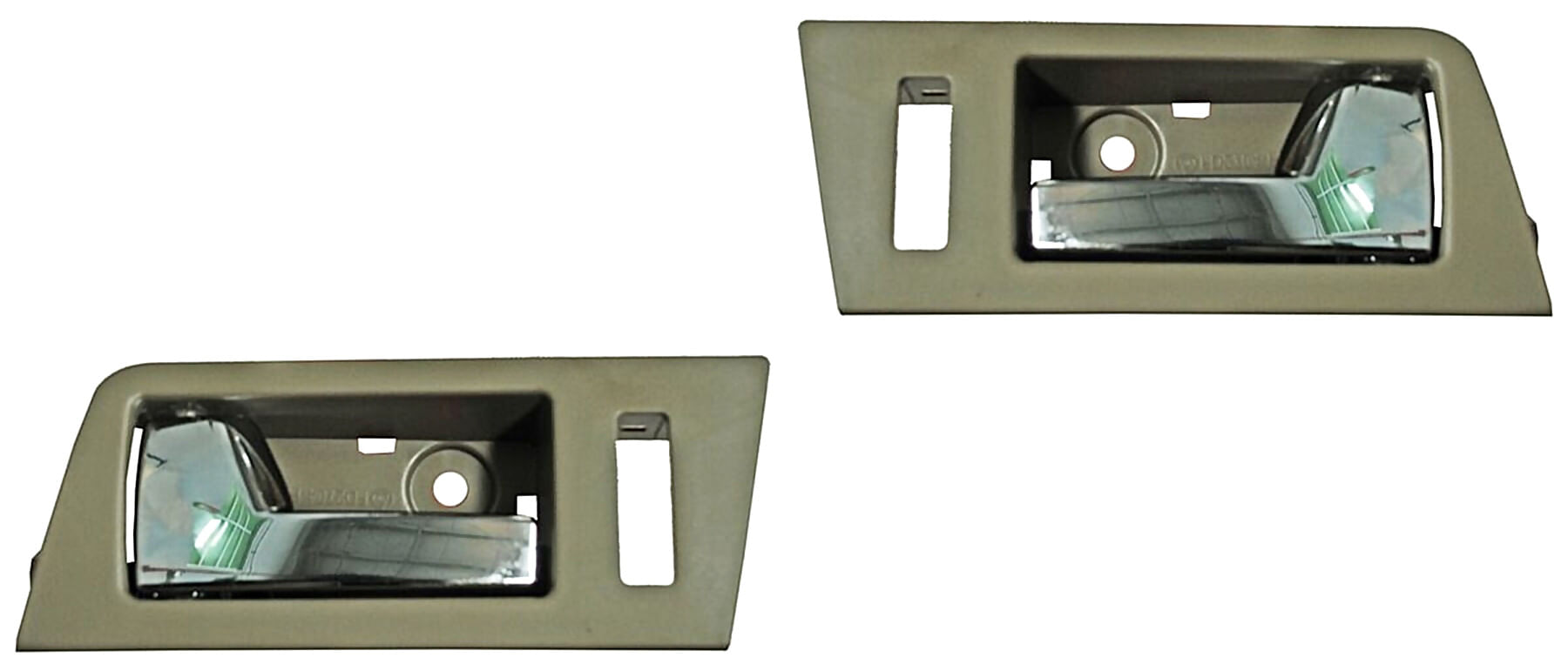 Par De Manijas Puerta Interior Delanteras Gris/Cromo Para Seguro Eléctrico