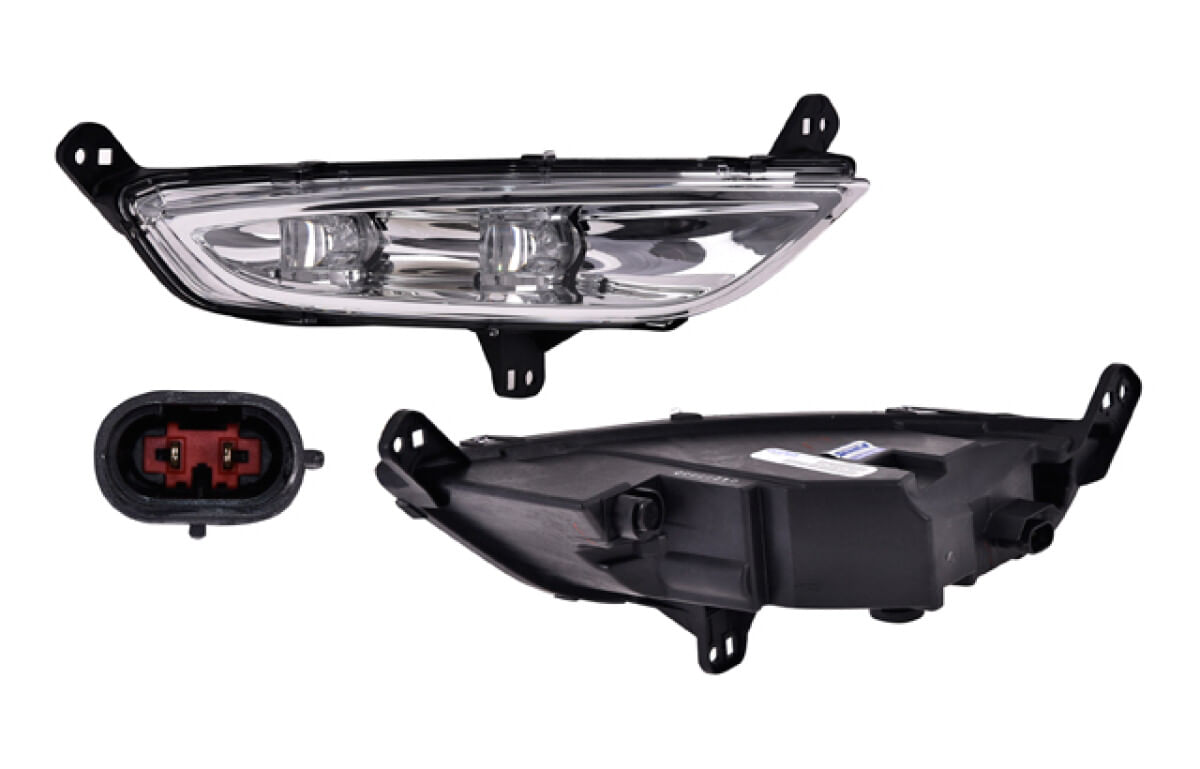 Faro Para Niebla Fondo Cromado Con Leds Lado Pasajero