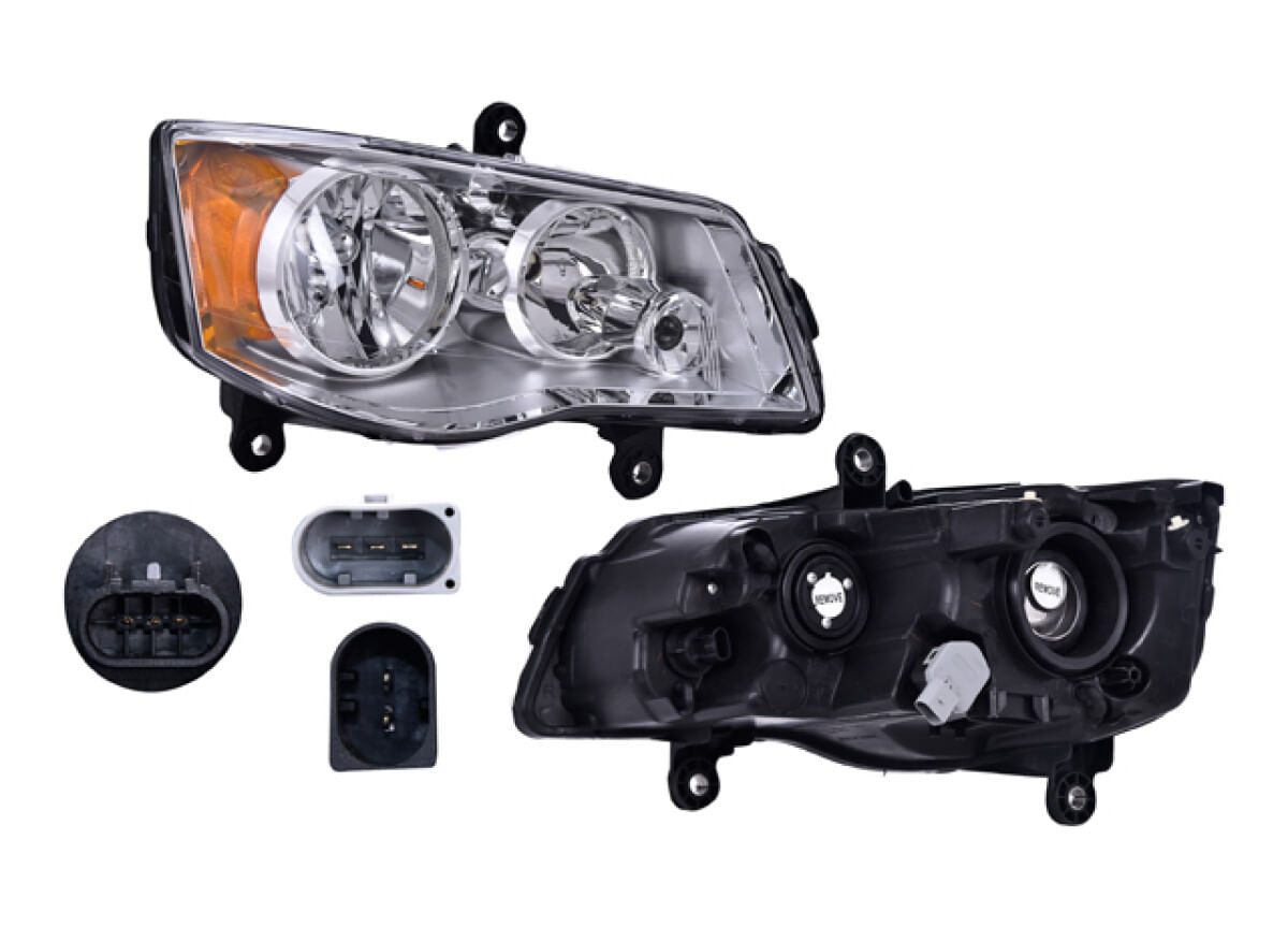 Faro Eléctrico Con Motor Para Foco Halógeno Lado Pasajero