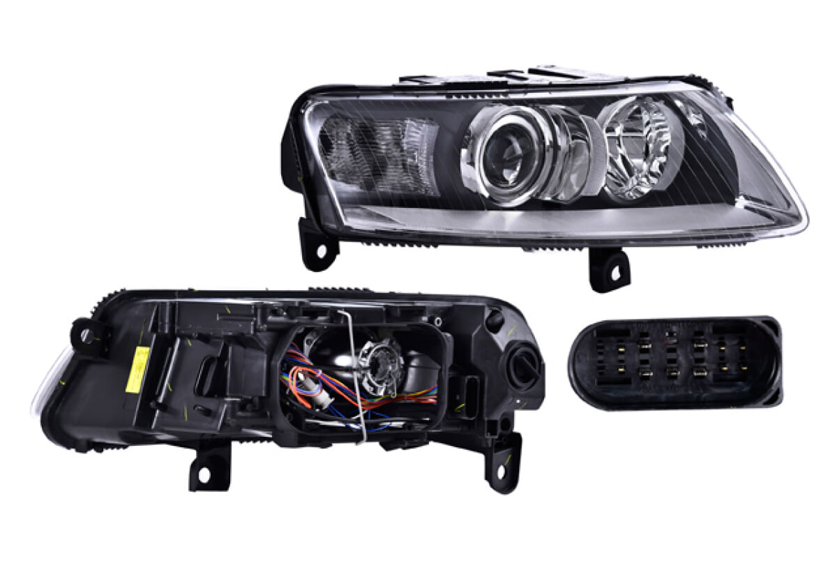 Faro Fondo Negro Eléctrico Sin Motor Para Foco Xenón Sin Foco Con Lupa Lado Pasajero